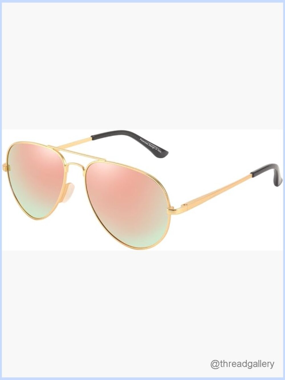 Square Aviator Sunglasses Polarized UV400 Tangle Free Hair-Safe Design Unisex